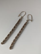 Silver Steed Snake Chain Dropped Earrings