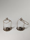 Silver Steed Swinging Tea Set Dropped Earrings