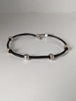 Silver Steed Silver Charms on Leather Cord Bracelet