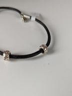 Silver Steed Silver Charms on Leather Cord Bracelet