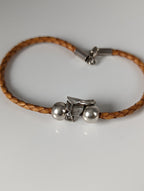 Silver Steed Assorted Charms on Leather Cord Bracelet