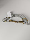 Silver Steed Leather Brass Snaffle Cord Bracelet