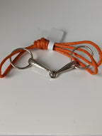 Silver Steed Leather Silver Snaffle Cord Bracelet