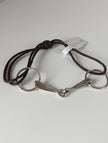 Silver Steed Leather Silver Snaffle Cord Bracelet