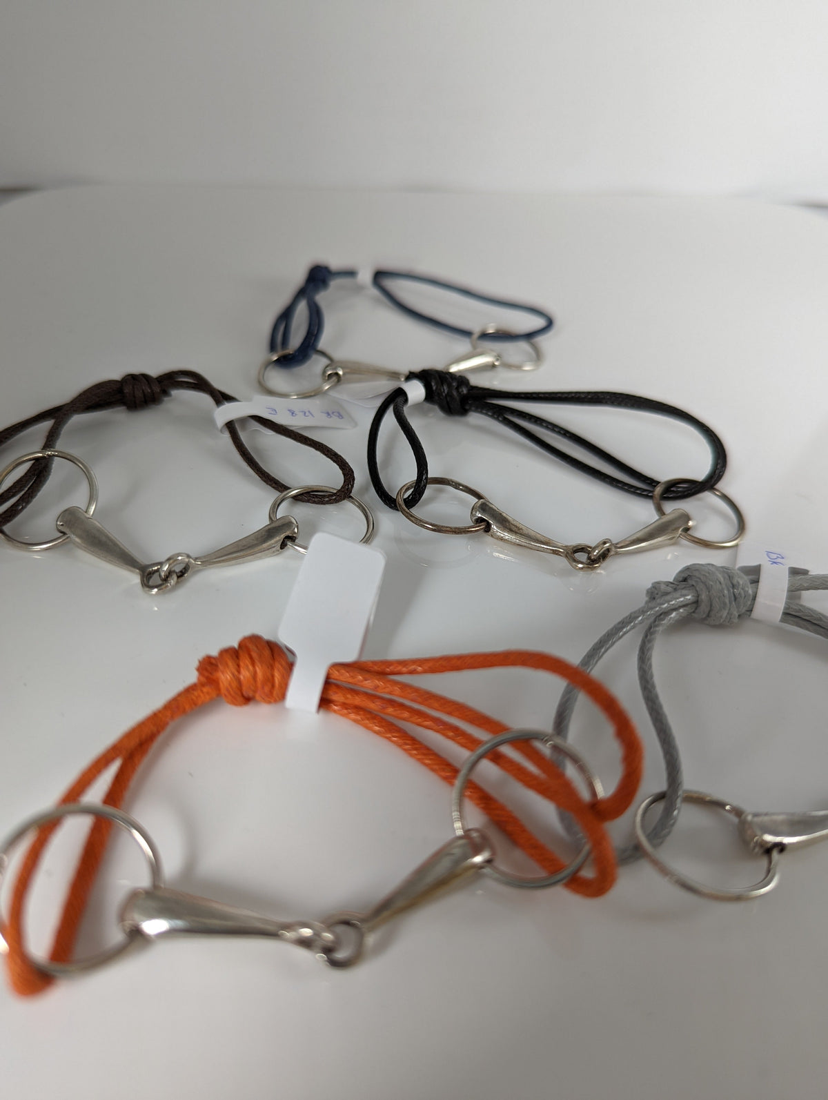 Silver Steed Leather Silver Snaffle Cord Bracelet