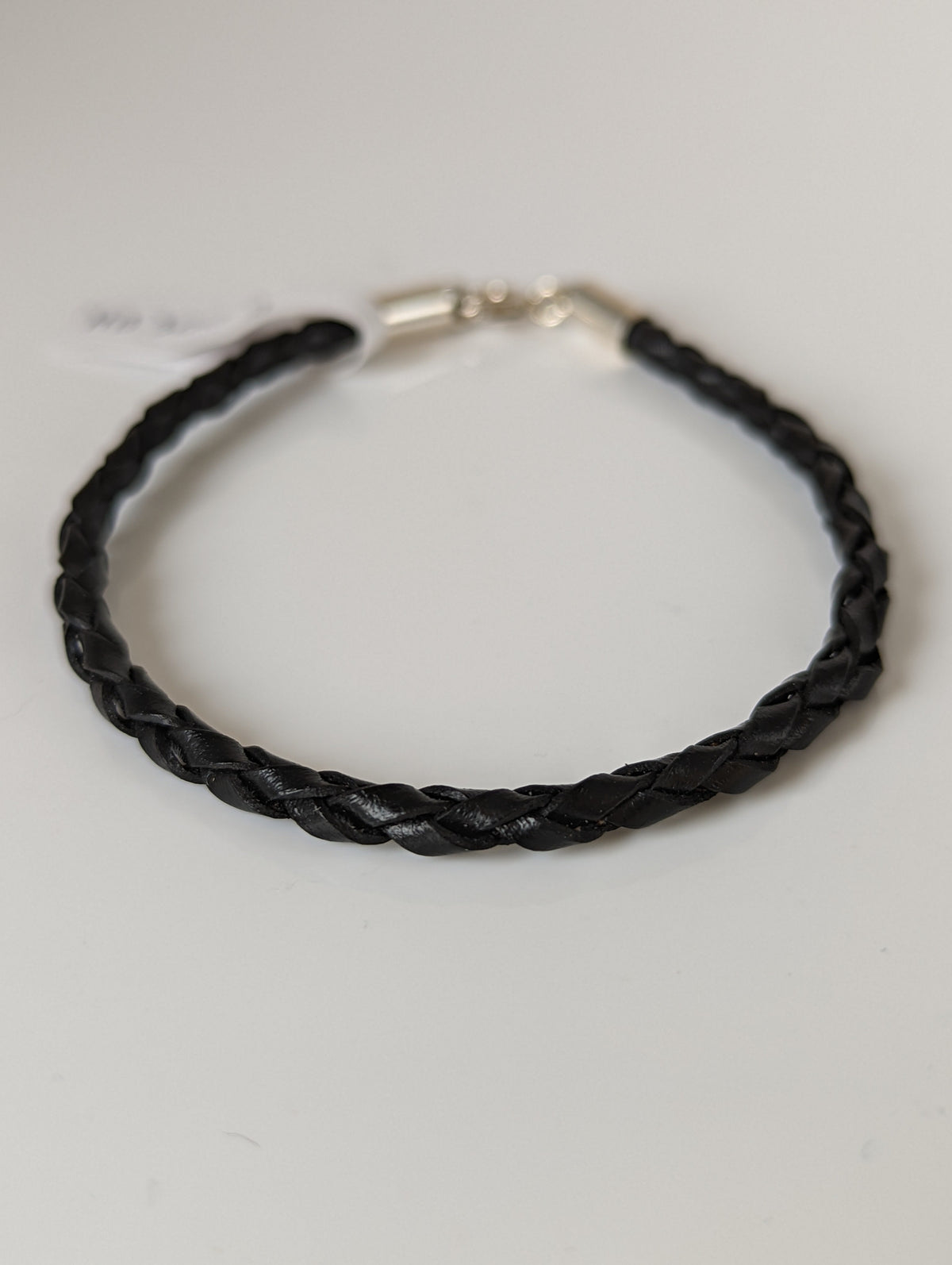 Silver Steed Leather Cord Bracelet