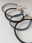 Silver Steed Leather Cord Bracelet