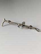 Silver Steed Running Horse Brooch / Stock Tie Pin