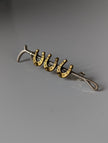 Silver Steed Triple Shoe & Cane Brooch / Stock Tie Pin