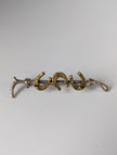 Silver Steed Triple Shoe & Cane Brooch / Stock Tie Pin