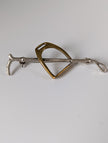 Silver Steed Stirrup & Cane Brooch / Stock Tie Pin