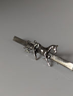 Silver Steed Mare & Foal Brooch / Stock Tie Pin