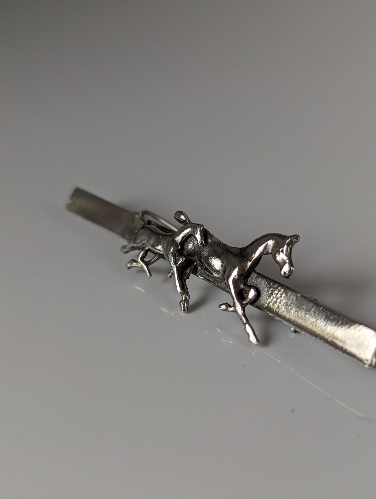 Silver Steed Mare & Foal Brooch / Stock Tie Pin