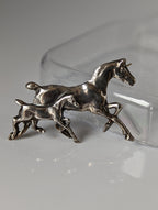 Silver Steed Brood Mare Brooch / Stock Tie Pin