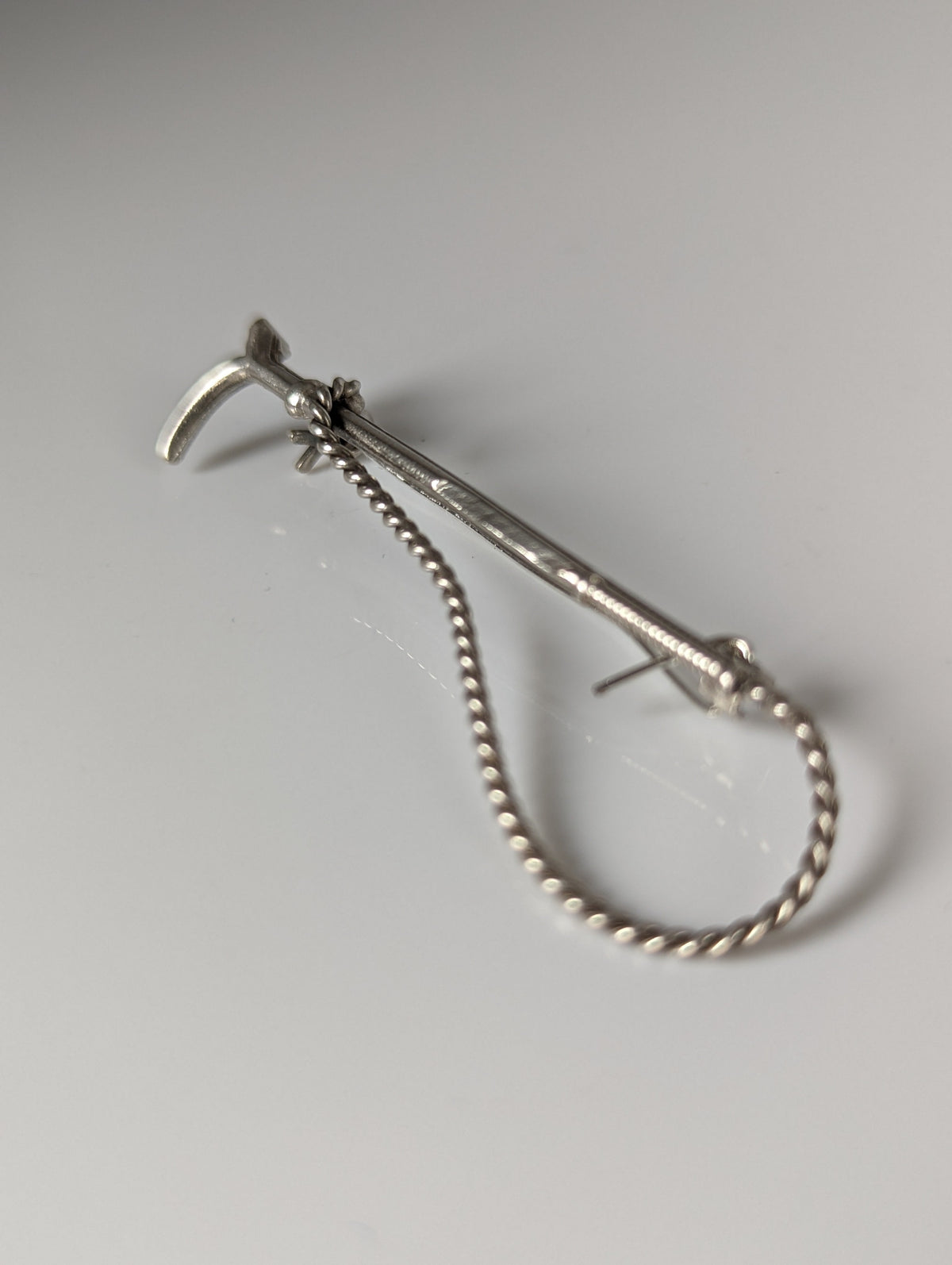 Silver Steed Cane Brooch / Stock Tie Pin