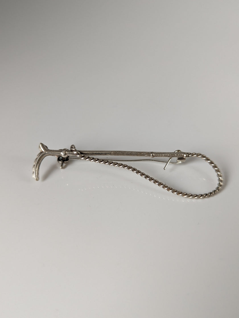 Silver Steed Cane Brooch / Stock Tie Pin