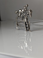 Silver Steed Triple Bar Jump, Show Jumping Brooch / Stock Tie Pin