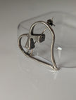 Silver Steed Horse Shoe Nail Heart Brooch / Stock Tie Pin