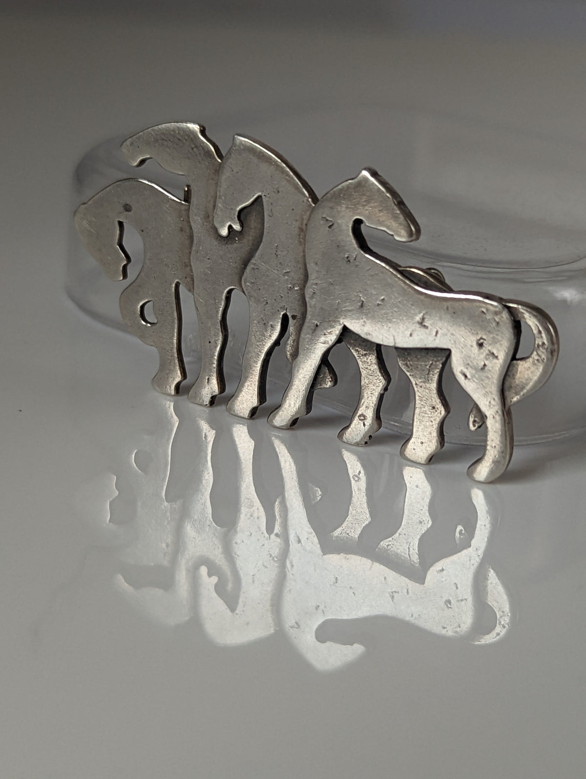 Silver Steed Signature Silver Herd Silver Brooch / Stock Tie Pin