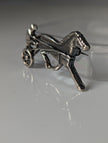 Silver Steed Harness Racing Trotter Horse Brooch / Stock Tie Pin