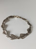 Silver Steed Detailed Leaf Silver Bracelet