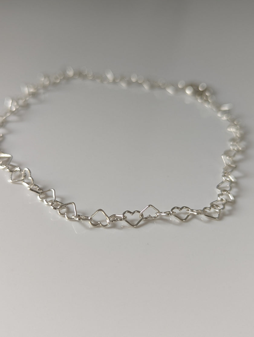 Pulsera de plata Silver Steed Heart Link
