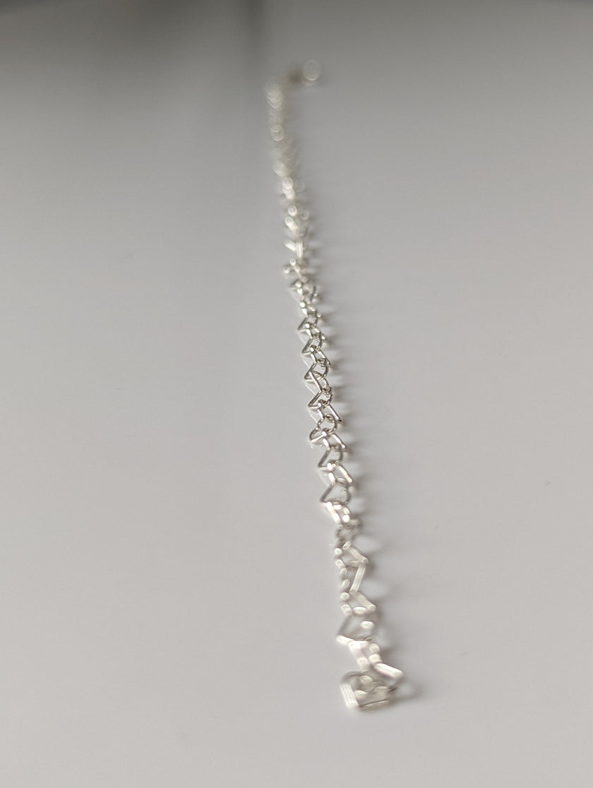Pulsera de plata Silver Steed Heart Link