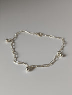 Silver Steed Chain with Ball Charms Silver Bracelet