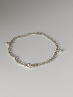 Silver Steed Chain with Ball Charms Silver Bracelet