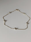 Silver Steed Studded Ball Chain Silver Bracelet