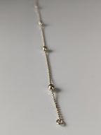 Silver Steed Studded Ball Chain Silver Bracelet