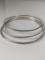 Silver Steed Slim Vine Silver Bangle