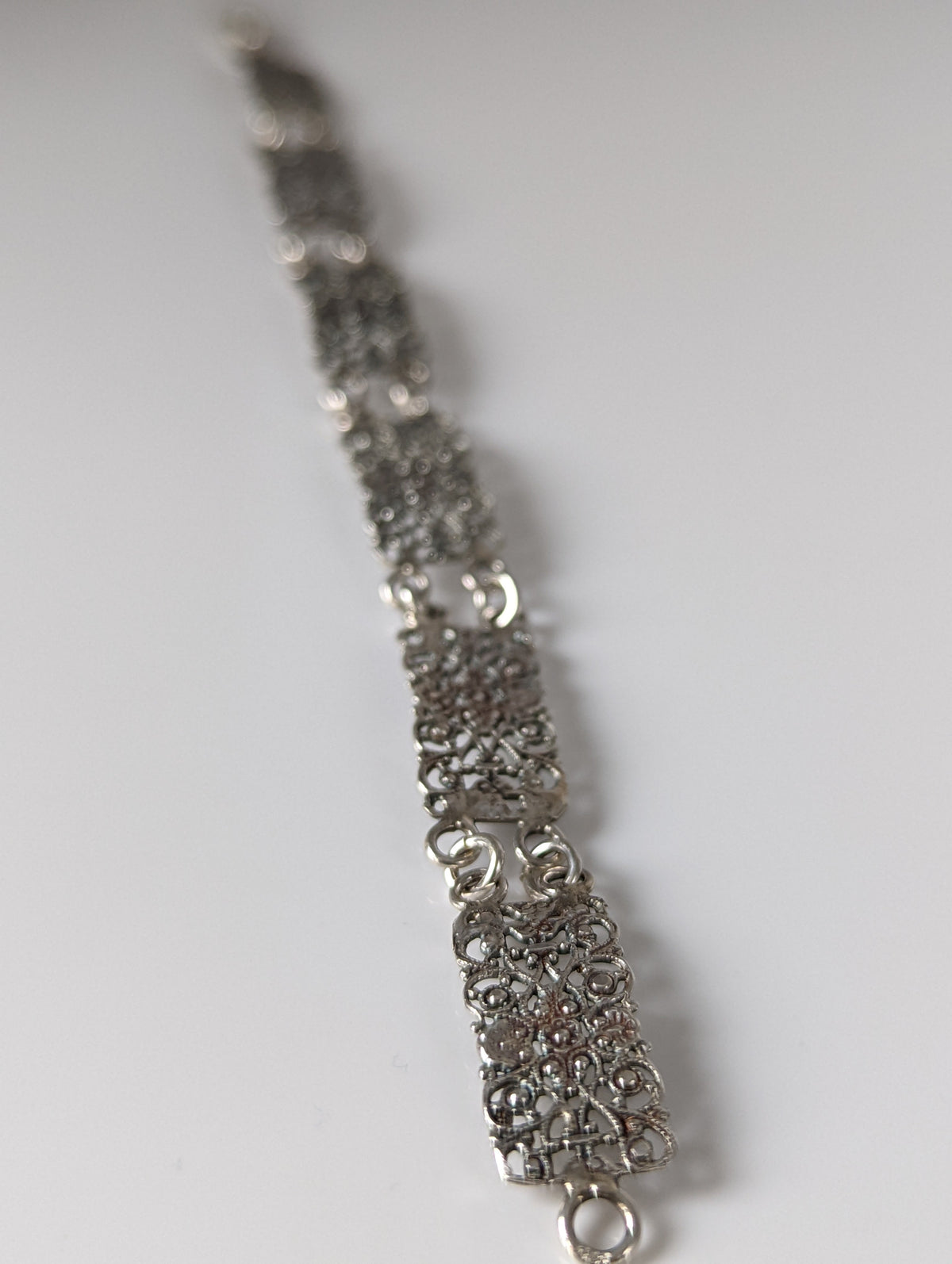 Silver Steed Filigree Vintage Silver Bracelet