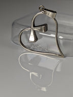 Silver Steed Horseshoe Nail, Hoof Nail Heart Silver Pendant