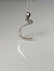 Silver Steed Curved Horseshoe Nail Silver Pendant
