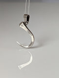 Silver Steed Curved Horseshoe Nail Silver Pendant