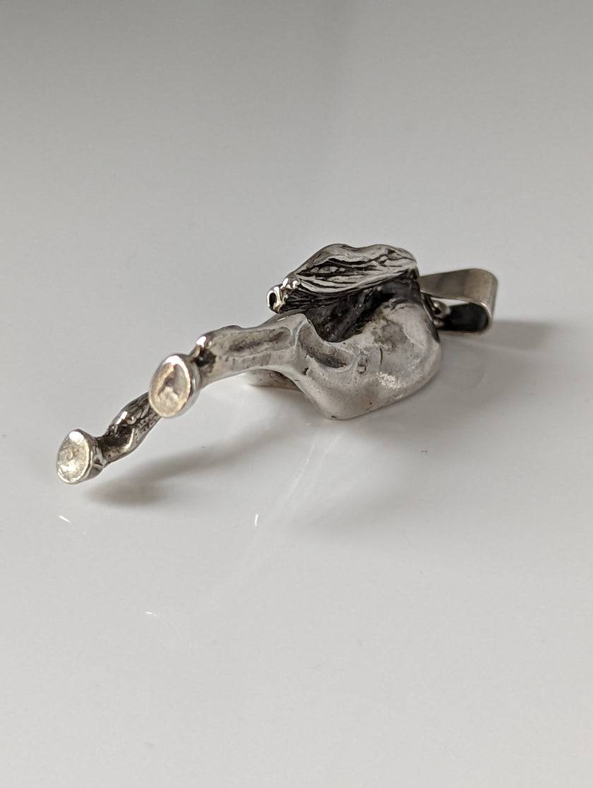 Silver Steed Hindquarters Silver Pendant