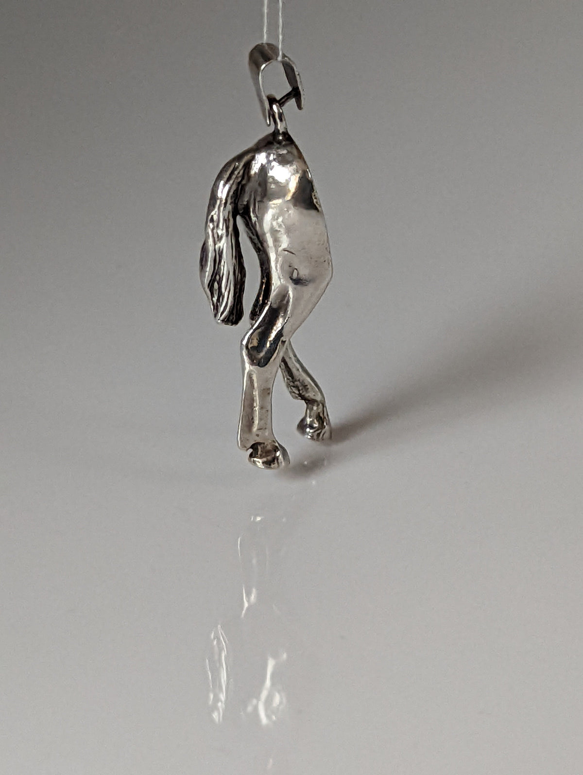 Silver Steed Hindquarters Silver Pendant