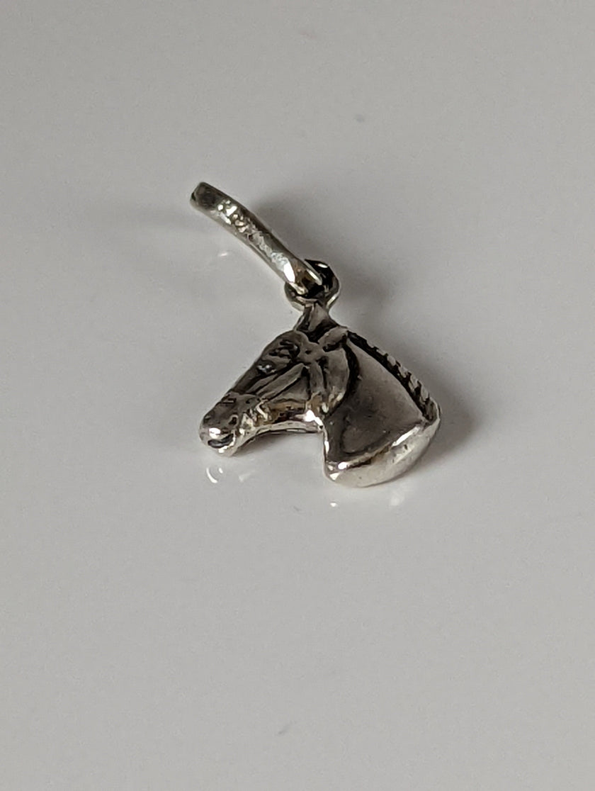 Silver Steed Small Horse Head Silver Pendant