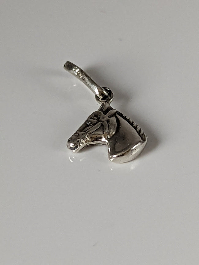 Silver Steed Small Horse Head Silver Pendant
