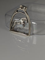 Silver Steed Horse with a Stirrup Silver Pendant