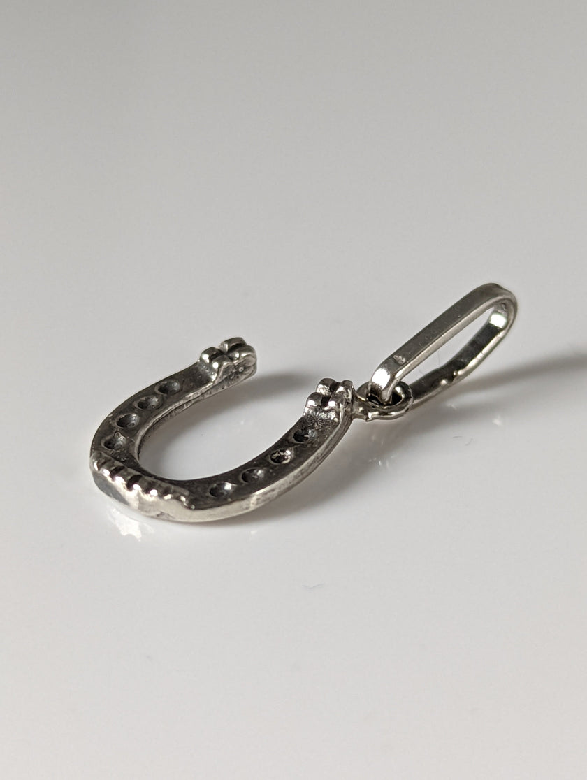 Silver Steed Lucky Horseshoe Silver Pendant