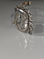 Silver Steed Mustang Horse Head Silver Pendant