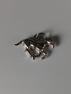 Silver Steed Galloping Horse Silver Pendant
