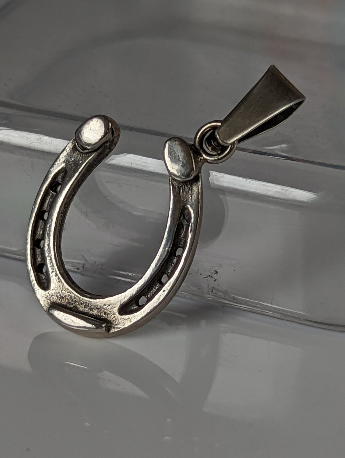 Silver Steed Detailed Horseshoe Pendant