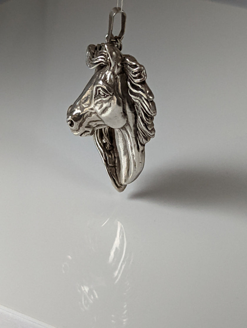Silver Steed Signature Horse head Pendant