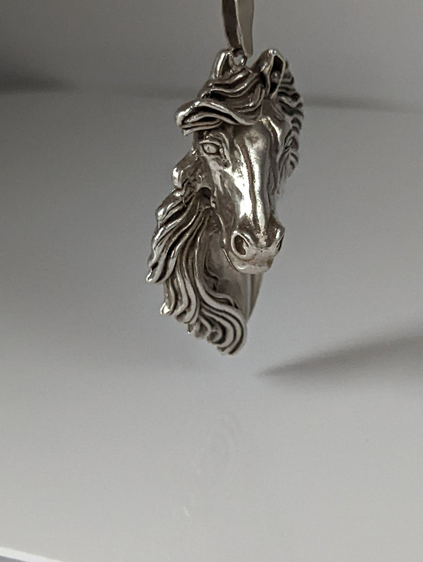Silver Steed Signature Horse head Pendant