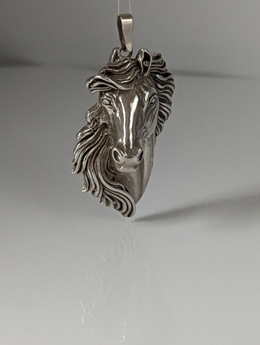 Silver Steed Signature Horse head Pendant