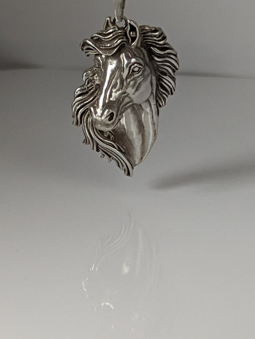 Silver Steed Signature Horse head Pendant