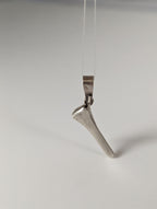 Silver Steed Horseshoe Nail Silver Pendant